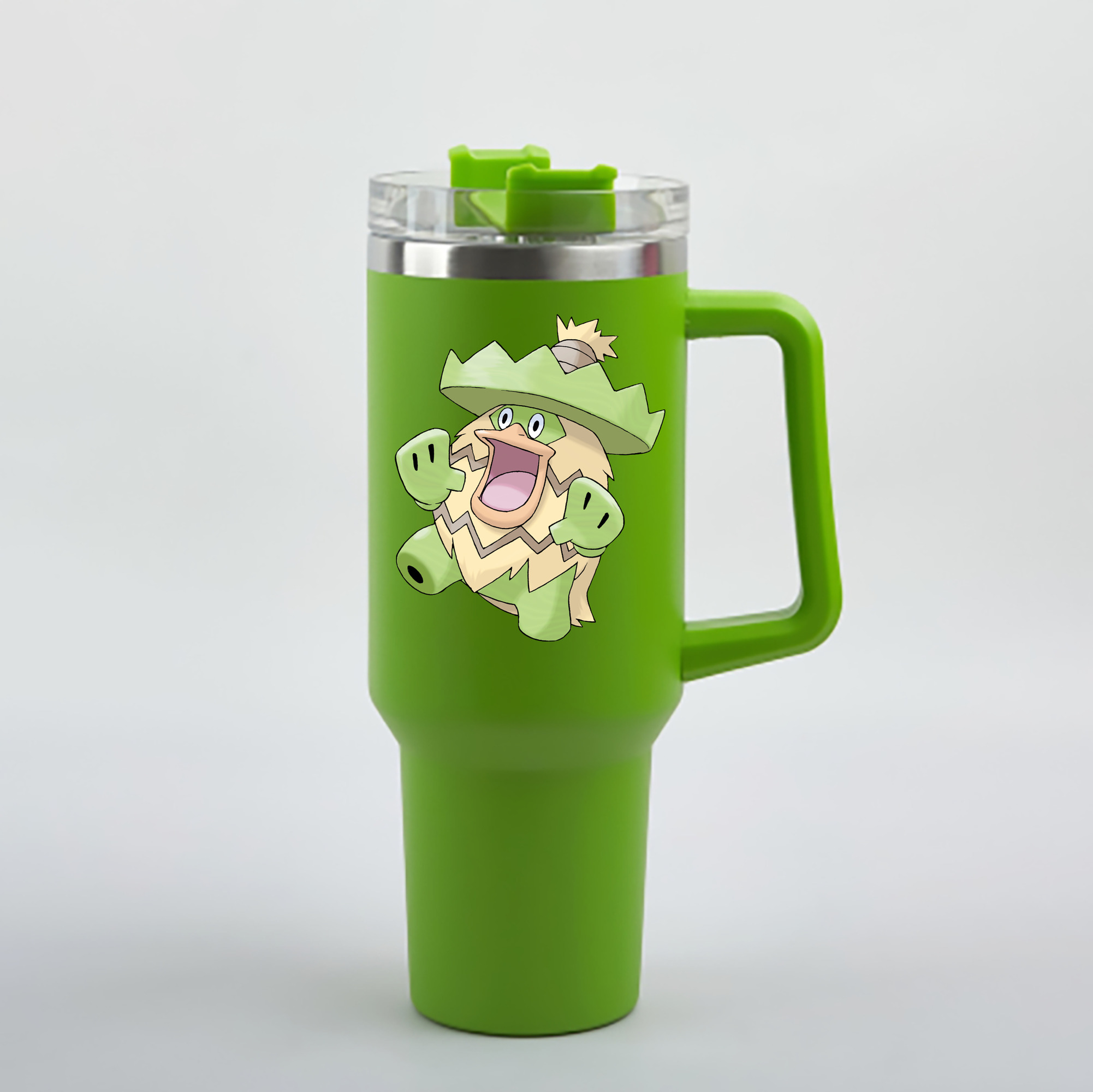 （画像用） ポケットモンスター Pokémon 1200mL車用タンブラー - クリスタルステッカー（プラスチックストロー付き）